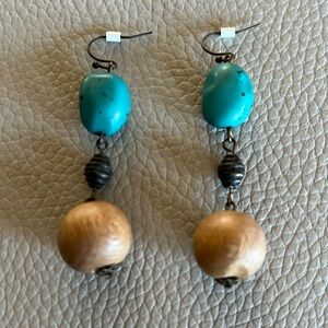 NWOT!  Wood Beaded Earrings